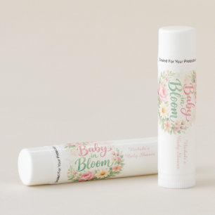 Baby in Bloom Floral Girl Baby Shower Favor Lip Balm
