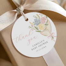 Baby in Bloom Floral Girl Baby Shower Thank You