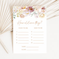 Baby in Bloom Floral How old were They Game