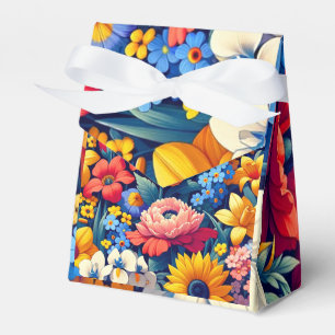 Baby in Bloom Floral Vine Leaf Baby Shower Favor Boxes