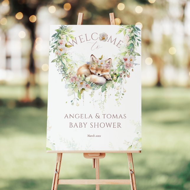 Baby in Bloom Floral Welcome Baby Girl Shower Foam Board (Creator Uploaded)