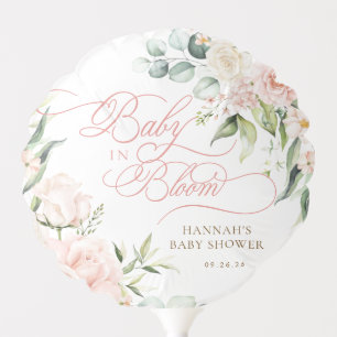 Baby in Bloom Florals Baby Shower Balloon