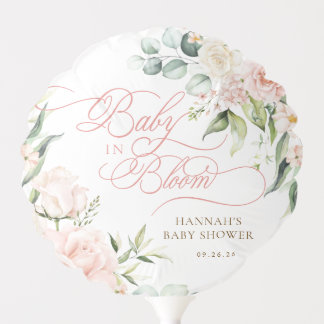 Baby in Bloom Florals Baby Shower Balloon