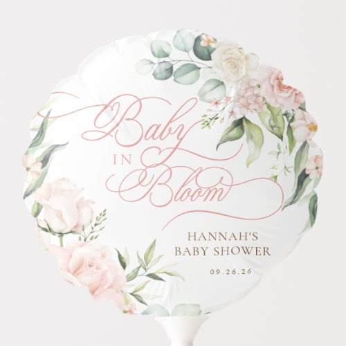 Baby in Bloom Florals Baby Shower Balloon