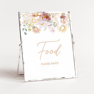 Baby in Bloom Florals Baby Shower Food Poster