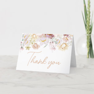 Baby in Bloom Florals Baby Shower Letterpress Thank You Card