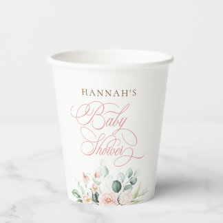 Baby in Bloom Florals Baby Shower Paper Cups