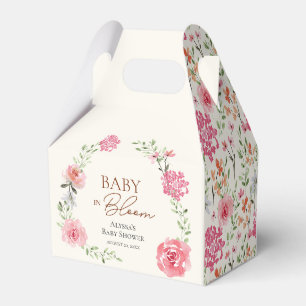 Baby In Bloom Flower Themed Boho Baby Shower Favor Boxes
