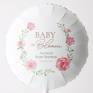 Baby In Bloom Flower Themed Custom Baby Shower Balloon