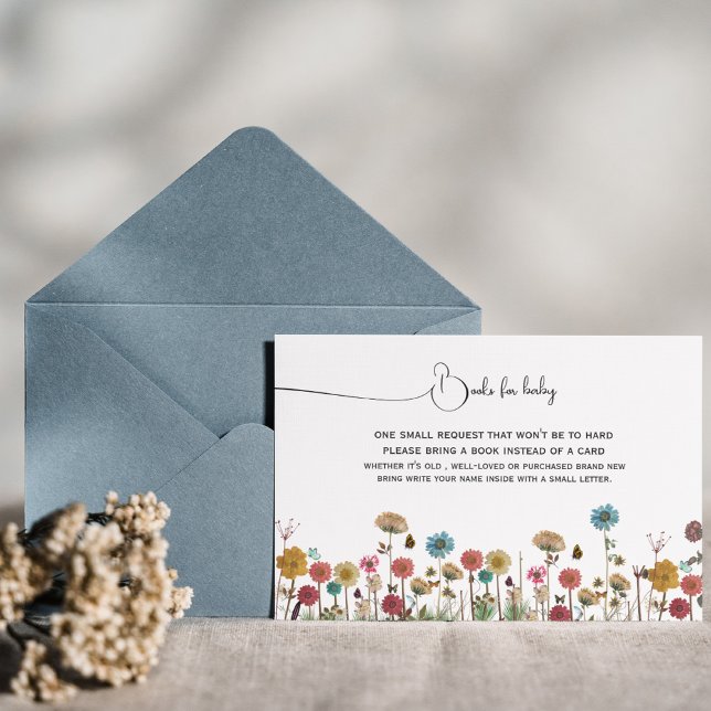 Baby in bloom flowers books for baby baby shower thank you card (Creator Uploaded)