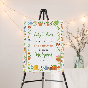 Baby in Bloom Garden Baby Shower Cute Floral Foam Board