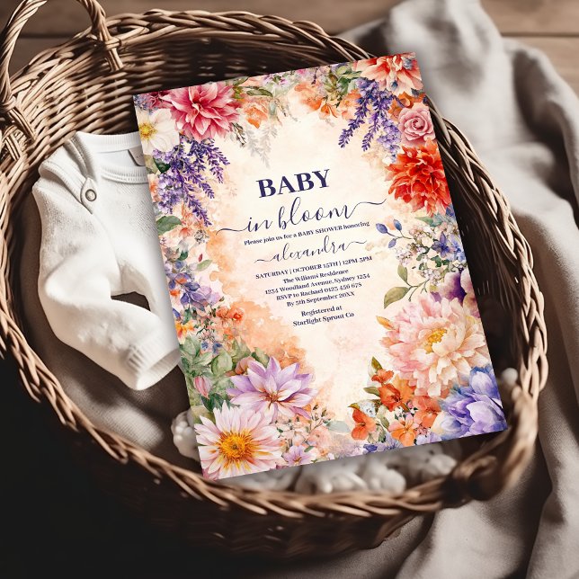 Baby in Bloom Garden Baby Shower Invitation (Creator Uploaded)