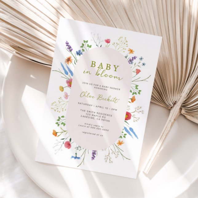 Baby In Bloom Garden Baby Shower Invitation (Creator Uploaded)