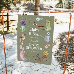 Baby in Bloom Garden Baby Shower Welcome Sign