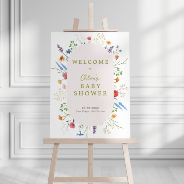 Baby In Bloom Garden Baby Shower Welcome Sign (Creator Uploaded)