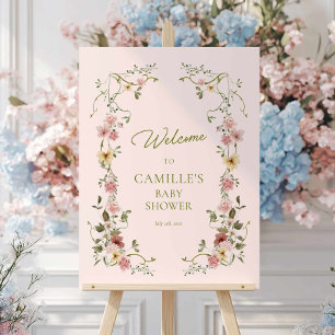 Baby in Bloom Garden Baby Shower Welcome Sign