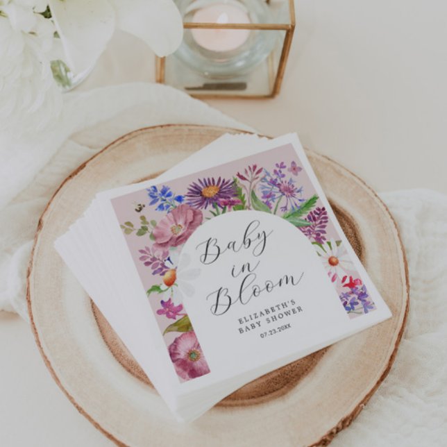  Baby in Bloom Garden Floral Baby Shower Napkins (Creator Uploaded)