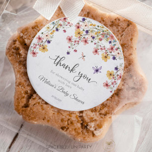 Baby in Bloom Garden Wildflower Baby Shower Classic Round Sticker