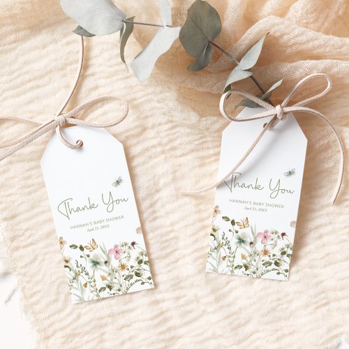 Baby in Bloom Girl Baby Shower Favor Gift Tags