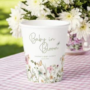 Baby in Bloom Girl Baby Shower Paper Cups