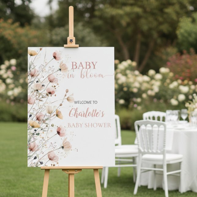 baby in bloom girl baby shower welcome sign (Creator Uploaded)