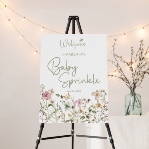 Baby in Bloom Girl Baby Sprinkle Welcome Sign