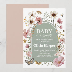 Baby in Bloom Girl Shower Invitation