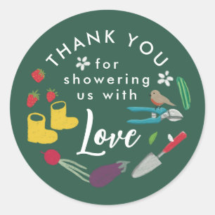 Baby In Bloom Growing Garden Family Baby Shower Classic Round Sticker