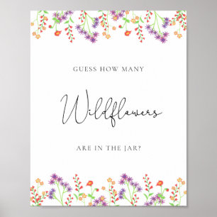 Baby in bloom, guess how many wildflowers poster