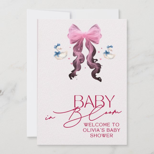 “Baby in Bloom Invitation (Front)