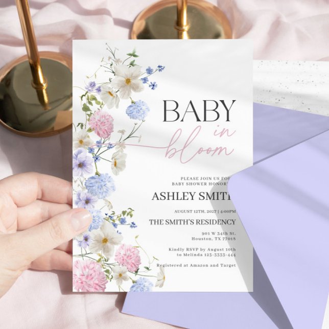 Baby in Bloom Invitation | Pastel Floral Invite (Creator Uploaded)