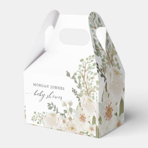 baby in bloom ivory floral baby shower favor boxes