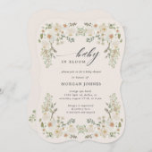 Baby In Bloom Ivory Floral Baby Shower Invite (Front/Back)
