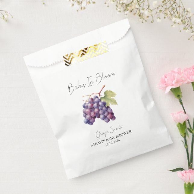 Baby In Bloom l Grape Seeds Baby Shower Favor Bag (Sealed)