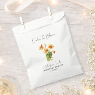 Baby In Bloom l Nasturtium Seeds Baby Shower Favor Bag