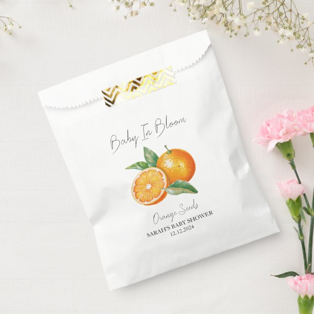 Baby In Bloom l Orange Seeds Baby Shower Favor Bag (Sealed)