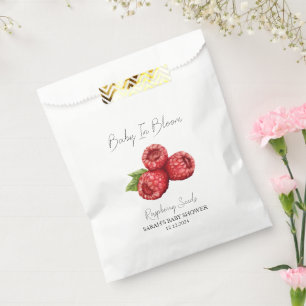 Baby In Bloom l Raspberry Seeds Baby Shower Favor Bag