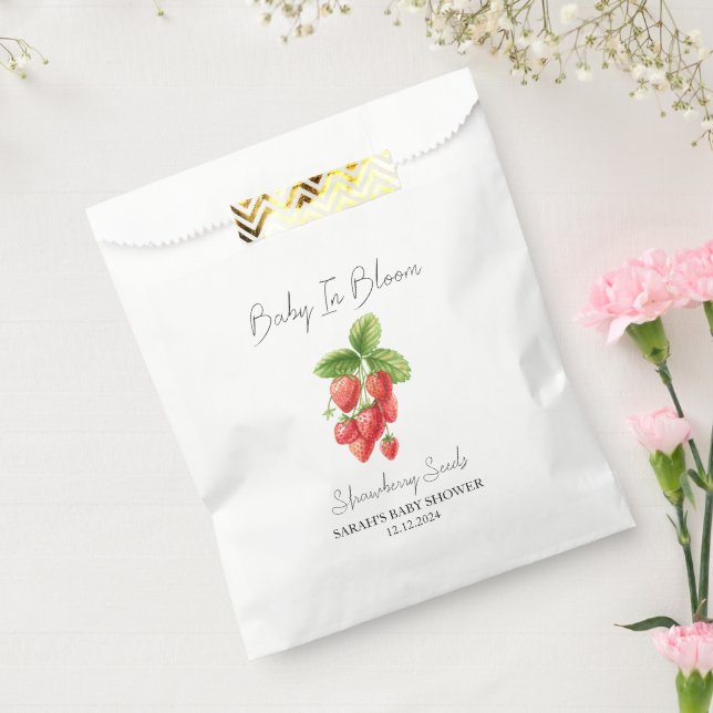 Baby In Bloom l Strawberry Seeds Baby Shower Favor Bag (Sealed)