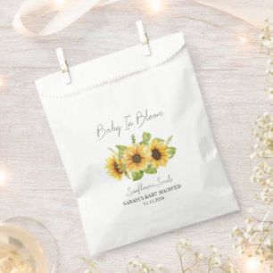 Baby In Bloom l Sunflower Seeds Baby Shower Favor Bag