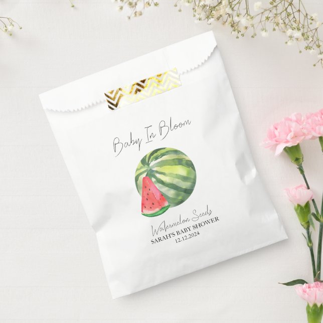 Baby In Bloom l Watermelon Seeds Baby Shower Favor Bag (Sealed)