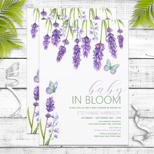 Baby in Bloom Lavender Wildflower Baby Shower Invitation