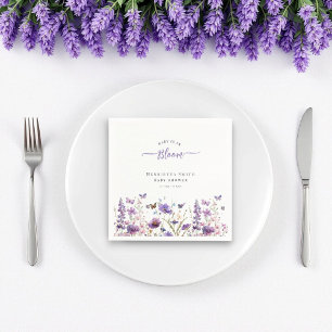 Baby in bloom modern watercolor baby shower   napkins