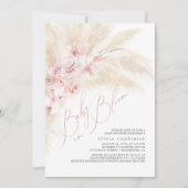 Baby in Bloom Pampas Grass Baby Girl Shower Invitation (Front)