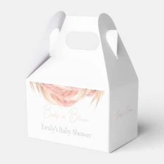 Baby in Bloom Pampas Grass Baby Shower Favor Boxes