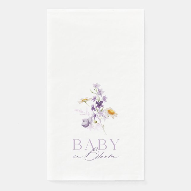 Baby in Bloom  Paper Guest Towels (Front)