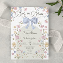 Baby In Bloom Pastel Wildflower Baby Shower