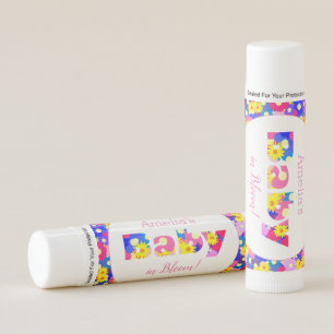 Baby in Bloom Pink Baby Shower Favor Lip Balm