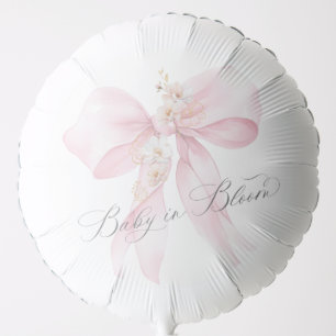 Baby in Bloom Pink Bow baby shower Balloon
