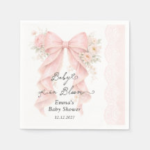 Baby in Bloom Pink Bow Girl Baby Shower