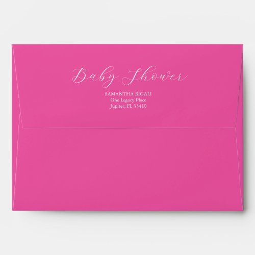 Baby in Bloom Pink Floral Custom Shower Envelope